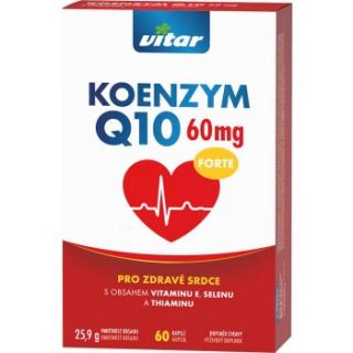 Vitar Koenzym Q10 60 mg + Se + Vitamin E + Thiamin, 60 kapslí