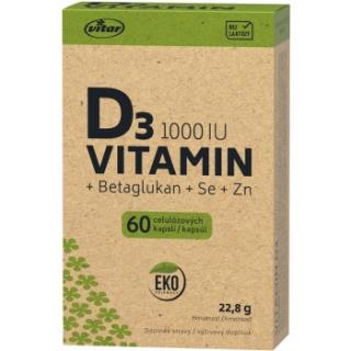 Vitar Vitamin D3 1000 IU EKO, 60 kapslí