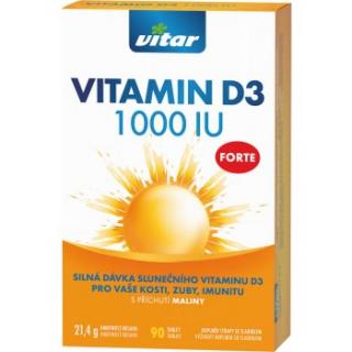 Vitar Vitamin D3 Forte 1000 IU, 90 tablet