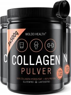 WoldoHealth®  2+1 100% Hovězí Kolagen 3 x 500 g  + Dárek