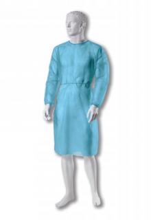 Zdravotnický plášť s elastickými manžetami, 20g, modrá, 10ks Velikost: XL