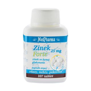 Zinek 25 mg Forte ve formě glukonanu, 107 tablet