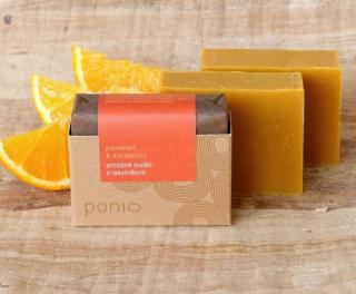 PONIO Přírodní mýdlo Pomeranč a eukalyptus s rakytníkem 100 g