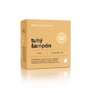 TWO COSMETICS Tuhý šampon REPAIR&NOURISH s hedvábím, rýžovým proteinem a vůní monoi 60 g
