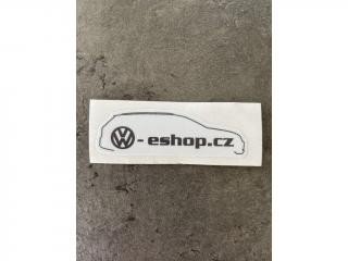 samolepka VW-eshop.cz Velikost: Delší strana 8 cm, Barva: Černá - bílý podklad