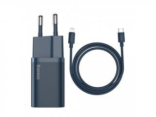 2v1 Nabíjecí sada pro Apple iPhone | iPad  | USB - C na Lightning | Baseus Barva krytu: Blue