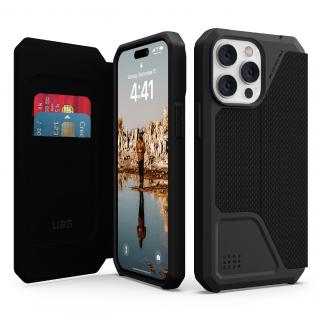 Metropolis Folio Case pro iPhone 14 Pro Max | Kevlar Black | UAG