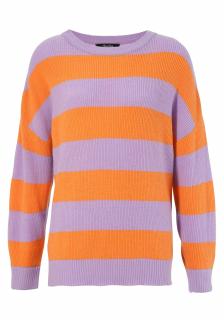 ANISTON CASUAL svetr s barevnými pruhy* XS, 32/34, Fialová