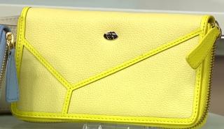 VIA MILANO kožená peněženka Žlutá