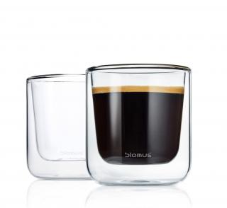 Blomus, Dvoustěnné sklenice na kávu NERO, 2ks, 200 ml