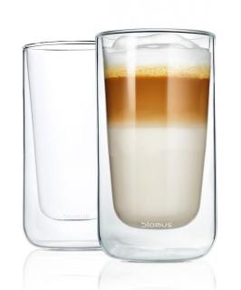 Blomus, Dvoustěnné sklenice na latte NERO, 2ks, 320 ml