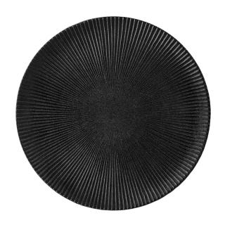Bloomingville, Černý kameninový talíř Neri - 29 cm| černá