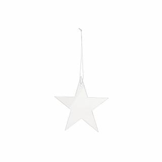 Bloomingville, Čirá hvězda na zavěšení P. 9 cm | průhledná