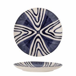 Bloomingville, Kameninový talíř Shama, 20,5 cm | modrá