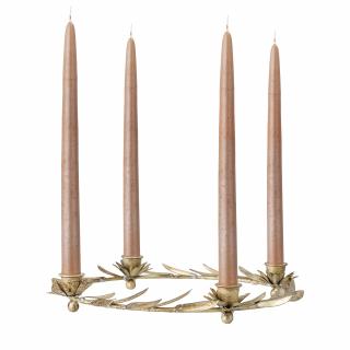 Bloomingville, Kovový adventní svícen Leonetta, 30 cm | zlatá