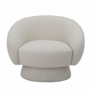 Bloomingville, Trendy křeslo TED s bouclé látkou | bílá