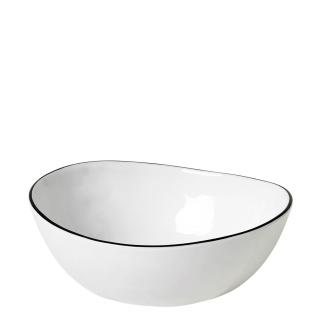 Broste, Miska na polévku SALT 17 cm | bílá,černá