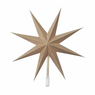 Broste, Papírová hvězda na vánoční strom TOP STAR 30 cm | hnědá