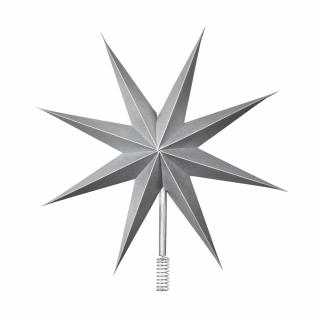 Broste, Papírová hvězda na vánoční strom TOP STAR 30 cm | stříbrná