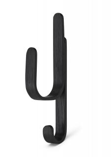 Cooee Design, Dřevěný dvojháček na zeď Woody Oak Hook | černá