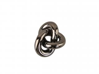 Cooee Design, Keramická dekorace uzel Knot, malý | stříbrná