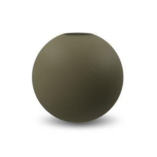 Cooee Design, Kulatá váza Ball Olive | olivová Velikost: 20 cm