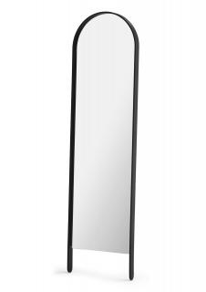 Cooee Design, Stojací zrcadlo v dřevěným rámu Woody Floor, 170x53 cm | černá