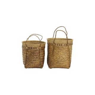 House Doctor, Sada úložných košíků z ratanu Balie Nature ø: 30-35 cm, 2ks  | přírodní