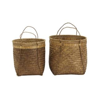 House Doctor, Sada úložných košíků z ratanu Balie Nature ø: 40-45 cm, 2ks  | přírodní