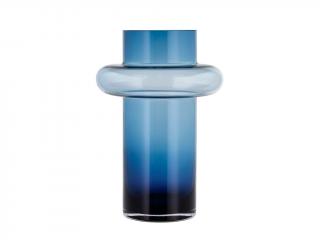 Lyngby Glas, Skleněná váza Tube Dark Blue 30 cm | tmavě modrá
