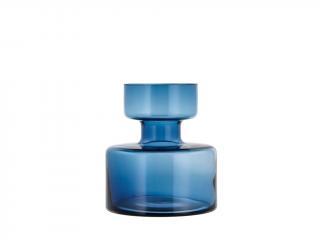 Lyngby Glas, Skleněná váza Tubular Blue 20 cm | modrá