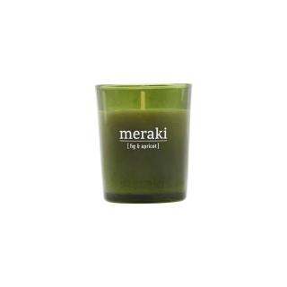 Meraki, Vonná sojová svíčka FIG & APRICOT 6,7 cm | zelená