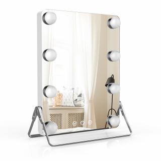 MMIRO, Hollywoodské make-up zrcadlo s osvětlením 23 x 30 cm | bílá