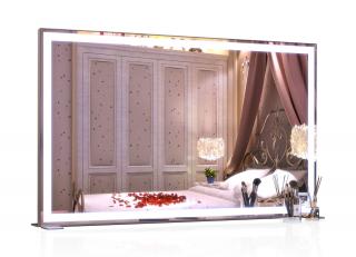 MMIRO, SR633, Hollywoodské make-up zrcadlo s osvětlením 102 x 62 cm | stříbrná