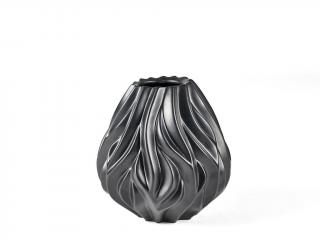 Morso, Porcelánová váza Flame Black, 19 cm | černá
