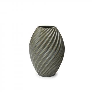 Morso, Porcelánová váza River Green, 21 cm | zelená