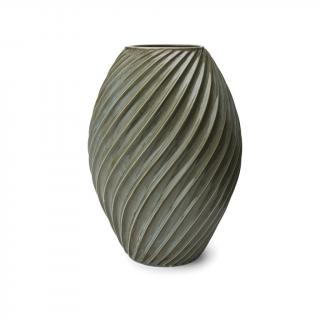 Morso, Porcelánová váza River Green, 26 cm | zelená