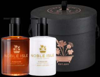 Noble Isle, Dárková sada sprchový gel a tělové mléko Fireside Duo Gift Set | 2 x 250ml