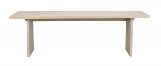 Rowico Home, Dřevěný jídelní stůl EMMETT Whitewash, 240x95 cm | světle hnědá