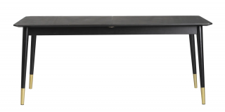 Rowico Home, Jídelní stůl (rozkládací) FENWOOD Black, 180x90 cm | černá