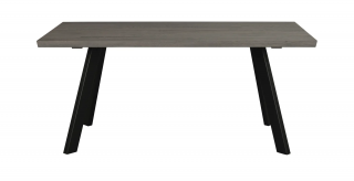 Rowico Home, Jídelní stůl s dvoudílnou deskou FRED Dark brown/black, 170x95 cm | tmavě hnědá, černá