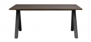 Rowico Home, Jídelní stůl z masivního dubu CARRADALE Brown/black, 170x100 cm | hnědá, černá