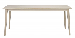 Rowico Home, Jídelní stůl z masivního dubu FILIPPA Whitewash, 180x90 cm | světle hnědá