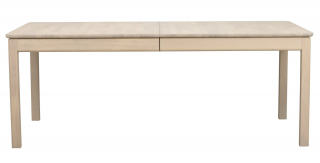 Rowico Home, Jídelní stůl z masivního dubu GARDNER Whitewash, 200x95 cm | světle hnědá