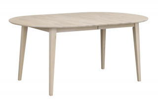 Rowico Home, Klasický oválný jídelní stůl z dubu FILIPPA Whitewash, 170x105 cm | světle hnědá