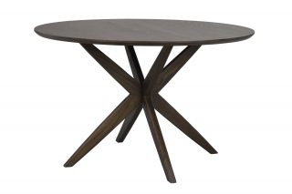 Rowico Home, Kulatý jídelní stůl CALVERTON Brown, 120x120 cm | hnědá