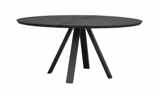Rowico Home, Kulatý jídelní stůl CARRADALE Black, 150x150 cm | černá