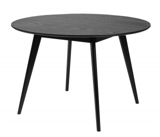 Rowico Home, Kulatý jídelní stůl YUMI Black, 115x115 cm | černá