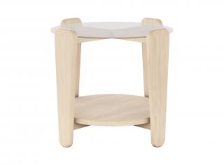 Rowico Home, Kulatý konferenční stolek ARRAN 52 cm | Světle hnědý