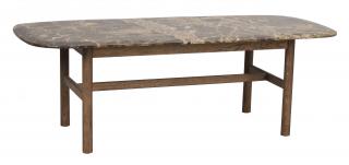 Rowico Home, Mramorový konferenční stolek HAMMOND 135x62 cm | Hnědý